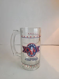 SLIMJIM Collectors Edition 1992 Super Bowl XXVI Glass Beer Mug Stein Vintage - Picture 1 of 8