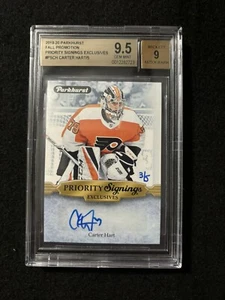 CARTER HART 2019-20 PARKHURST FALL PROMO PRIORITY SIGNINGS EXCLUSIVE 3/5 BGS 9.5 - Picture 1 of 2