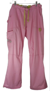 Koi Women Scrub Bottom Limited Edition, Size Medium Pink  5 Pockets, Drawstring