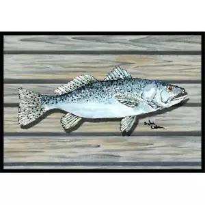 Carolines Treasures 8494-JMAT 36 x 24 in. Fish Speckled Trout Indoor Or Outdo... - Picture 1 of 1