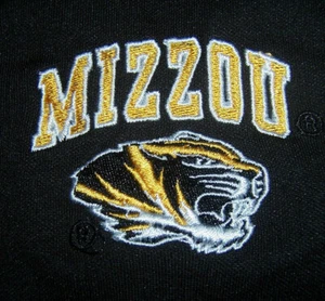 L black/yellow MIZZOU University Missouri TIGERS SPORTS SHIRT short sleeve NEW - Picture 1 of 8