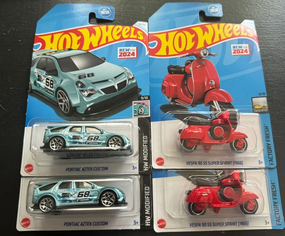 New 2024 Hot Wheels VESPA 90 SS SUPER SPRINT 1966 #71 Pontiac Aztek Custom 111 - Image 1 of 4