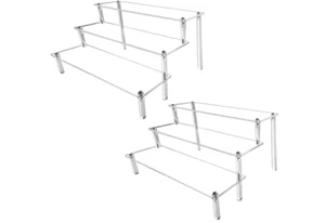 Acryl Riser, 2 Stück Klar Display Riser Ständer Köln Organizer Acryl Regale - Bild 1 von 9