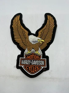 Parche Harley Davidson Brown Eagle Up Wing B&S 10 1/2" x 8" EMB328394 - Imagen 1 de 12