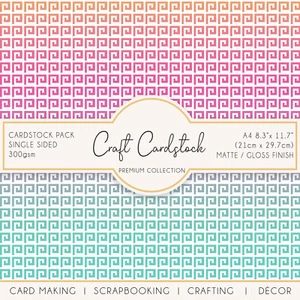 Rainbow Square Pattern Journaling Scrap Booking A4 300gsm Cameo Craft Cardstock - Picture 1 of 4