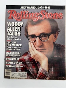 Vintage Rolling Stone Woody Allen Andy Warhol Tribute April 1987 - Picture 1 of 11