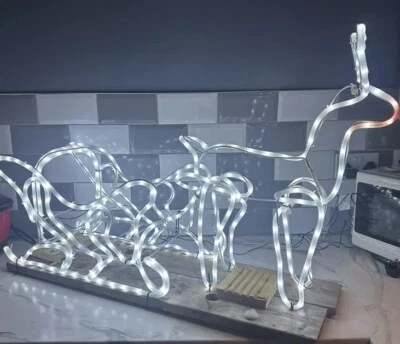 Santas Sleigh And Reindeer 3D Rope Lights  - Image 1 of 4