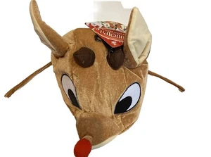 🔥 RUDOLPH LA RENNA DAL NASO ROSSO BERRETTO PELUCHE BERRETTO DA SCI CAPPELLO ADULTO TAGLIA UNICA - Foto 1 di 6
