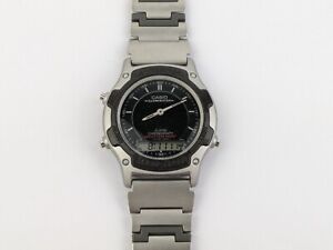 Vtg 90s Casio AW-45 Analog & Digital 38mm Watch Module 1310 Ana-Digi Chronograph