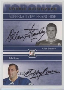 2008 ITG Superlative Franchise Double Auto Blue /25 Allan Stanley Bob Baun HOF - Picture 1 of 3
