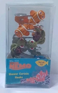 Disney Pixar Finding Nemo Fish Shower Curtain Hook Set Of 12 Boxed - Picture 1 of 3