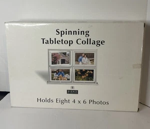 Burns Of Boston Spinning Tabletop Collage Frame Holds Eight 4 X 6 Photos NIB - Picture 1 of 6