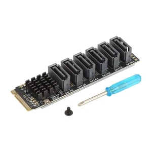 M.2 to SATA3.0 Adapter Card, PCB 6Gbps High Speed ASM1166 M.2 PCIE to SATA1448 - Afbeelding 1 van 9