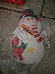 MINI SCHNEEMANN BLASFORM BELEUCHTET WEIHNACHTSDEKO VINTAGE  - Bild 1 von 3