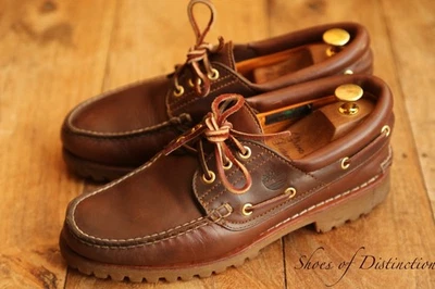 Timberland Brown Leather Boat Deck Shoes Boot Mens UK 7 US 7.5 W EU 41 — 第 1/4 张图片