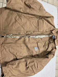 FR Carhartt Coat Men XXL Cat 4 Quilt Lined Firm Duck Insulated Model. 0C0003-FRM - Picture 1 of 3