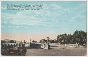 BINGAMAN STREET BRIDGE Schuylkill River Entrance View Reading PA Postkarte DB - Bild 1 von 2