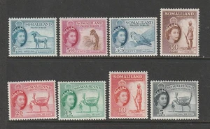 Somalilandia 1953/8QE2 Defs set a 1/- UM/MNH SG 137/44 - Imagen 1 de 1