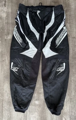 Calça de corrida O'Neal Element Series preta branca corrida de motocross masculina tamanho 38 - Imagem 1 de 4