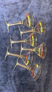 Vintage 2 Martini Glasses Absolut Vodka Set of 2 Citron Kurant Peppar Barware - Picture 1 of 11