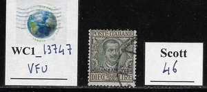 WC1_13747. IT. COL.: ERITREA. Valuable 10 Lire 1928 FLOREALE. Scott 46. Used - Picture 1 of 1