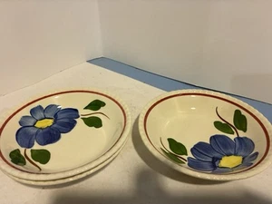 BLUE RIDGE ~~ POM POM ~~ 5 1/4" Berry Fruit BOWL 3 Pc - Picture 1 of 6