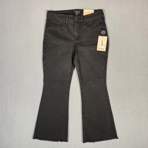 Nuovo NYDJ Jeans donna 2P Petite nero denim Trinity bootcut svasato caviglia orlo grezzo - Foto 1 di 18