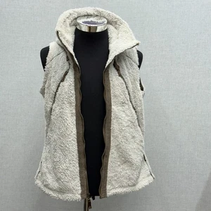 Chaleco Kuhl Mujer X Grande Polar Vuelo Cremallera Completa Sherpa Empacable Capucha Marfil - Imagen 1 de 17