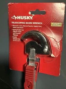 HUSKY 1-1/2”Telescoping Basin Wrench – Adjustable Plumbing Tool - Picture 1 of 3