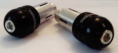 Renthal BLACK Motorcycle Aluminium Alloy Handlebar Bar Ends Plugs - Image 1 of 4