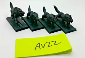 Warhammer Fantasy AoS Vampire Counts Dire Wolves x4 Lot Metal Dire Wolf OOP - Bild 1 von 1
