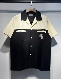 AMIRI Embroidery Men Relax Loose Short Sleeved Tee Shirt Top Logo Size L (M-XL) - Picture 1 of 7