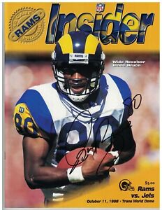 Isaac Bruce Autographed Rams Insider Complete Magazine St Louis LA Rams HOF