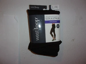 NEW LADY'S WEST LOOP HIGH WAIST ATHLEISURE PERFORMANCE BLACK BAND/ANKLE  LEGGING - Picture 1 of 4