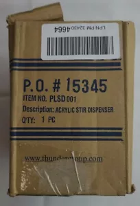 Thunder Group PLSD001 Klar Acryl Rührstab Spender mit Easy Slide Top - Bild 1 von 8