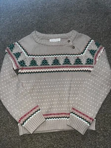 Tommy Bahama Holiday Christmas Cotton Tan Sweater Child’s Size 7/8 - 000688 - Picture 1 of 7
