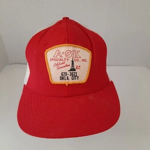 VINTAGE A-OK SPECIALTY MFG INC OKLAHOMA CITY OK OIL FIELD EQUIPMENT SNAPBACK XW - Picture 1 of 5