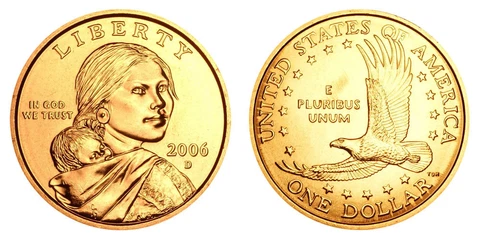 2006 P&D Native American Indian One Dollar Sacagawea Coins US Mint Coin Money Cover
