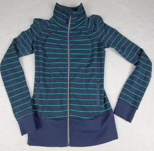 Womens Lululemon Athletica Nice Asana Slalom Striped Jacket Running 6 W4C09S - Picture 1 of 9