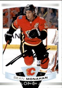 Sean Monahan Signed Autographed 19/20 OPC O-Pee-Chee card Calgary Flames