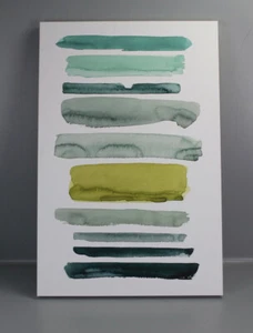 Leinwand abstraktes Bild Streifen grün Grafikdruck 92x60cm Bild  M2-LGS - Bild 1 von 5