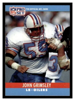1990 Pro Set  #120 John Grimsley - Houston Oilers - Image 1 of 2