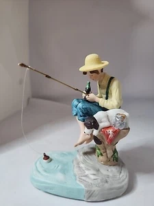 Coca Cola 100th Anniversary 1886-1986 NORMAN ROCKWELL "Out Fishin'" 6" FIGURINE - Picture 1 of 12
