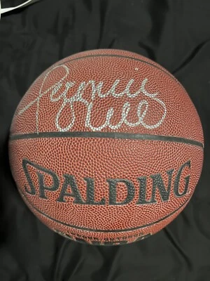 Jermaine O'Neal Autographed Spalding Basketball Pacers Blazers Heat Raptors - Image 1 of 3