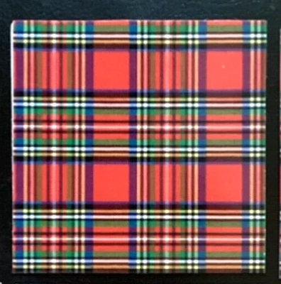 Gift Tags 6 TARTAN RED PLAID Birthday Christmas Scotland Large 3”x 3” HALLMARK - Image 1 of 4