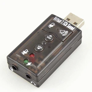 New External USB 2.0 To 3D Virtual 7.1 Audio Sound Card Adapter PC Laptop 247 - Picture 1 of 5