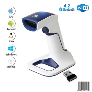 1D Wireless Bluetooth Barcode Scanner: 3-in-1 with Stand, USB BarCode Reader - Picture 1 of 8