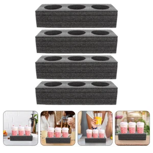 4Pcs Portable Drink Carrier Tray for Ice Creams Coffee and Milk Tea - Picture 1 of 12