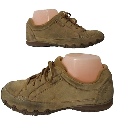 Skechers Mujer Talla 7 Gamuza Motociclistas Acurrucado 49336 Tostado Informal Zapatos Tenis Encaje Foto 1 de 4