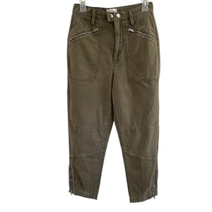 Frame Cotton Tapered Cargo Style Causal Ankle High Rise Pants Size 27 - Picture 1 of 8